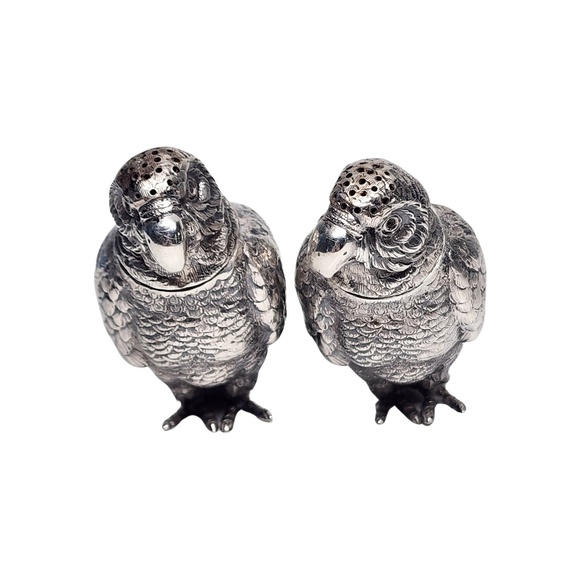 Berthold Muller Sterling Silver Parrot Salt & Pepper Shakers #16021 - Picture 3 of 10